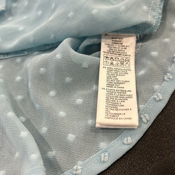 Forever 21‎ Exclusive Baby Blue Chiffon Peplum. Size M(294) - Picture 8 of 9